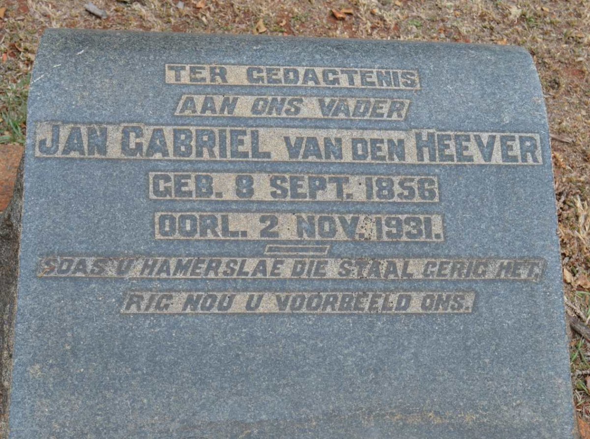 HEEVER Jan Gabriel, van den 1856-1931