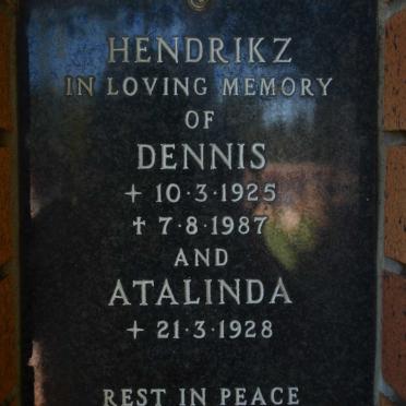 HENDRIKZ Dennis 1925-1987 &amp; Atalinda 1928-