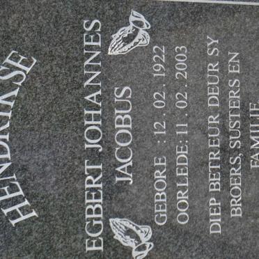 HENDRIKSE Egbert Johannes Jacobus 1922-2003