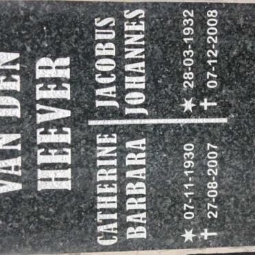 HEEVER Jacobus Johannes, van den 1932-2008 &amp; Catherine Barbara 1930-2007