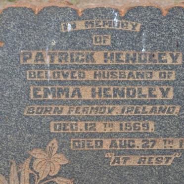 HENDLEY Patrick 1869-1928