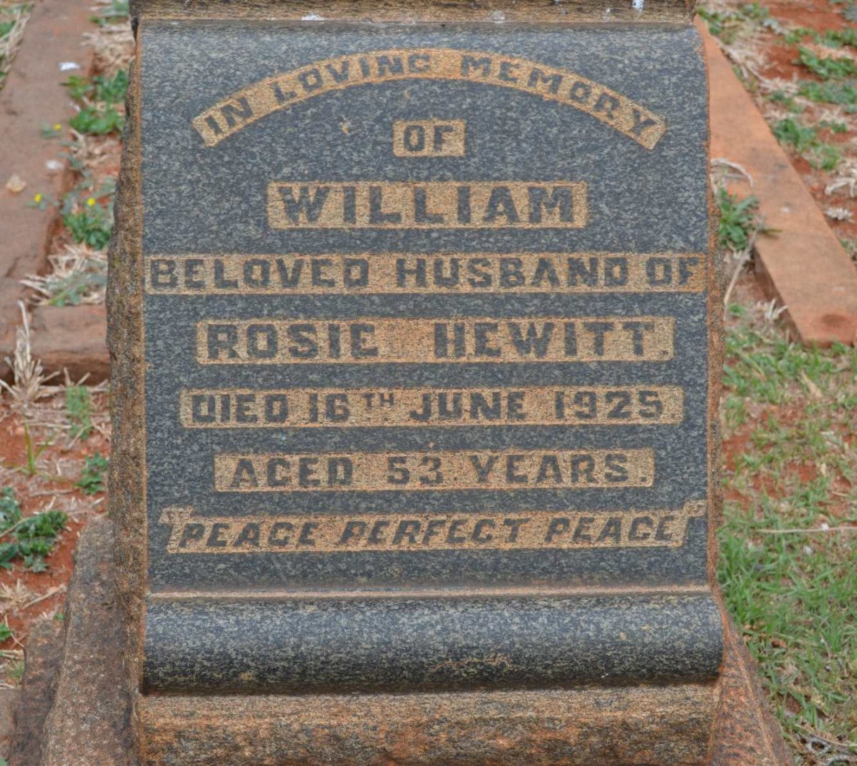 HEWITT William -1925