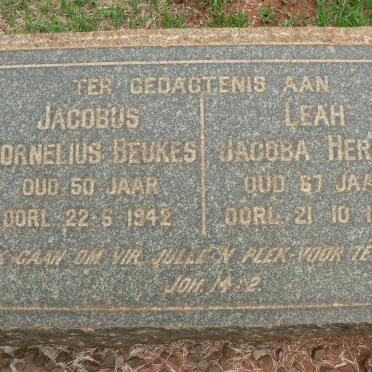 HERBST Leah Jacoba -1928 :: BEUKES Jacobus Cornelius -1942