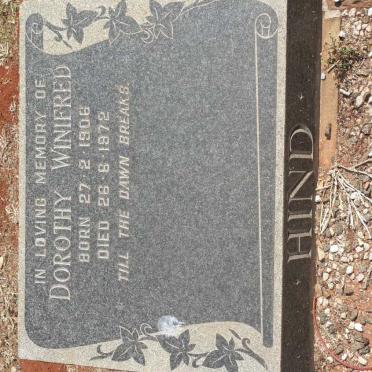 HIND Dorothy Winifred 1906-1972