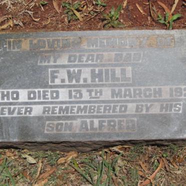 HILL F.W. -1921