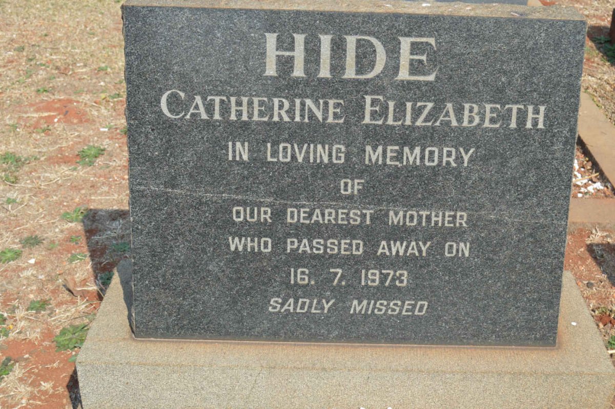 HIDE Catherine Elizabeth -1973