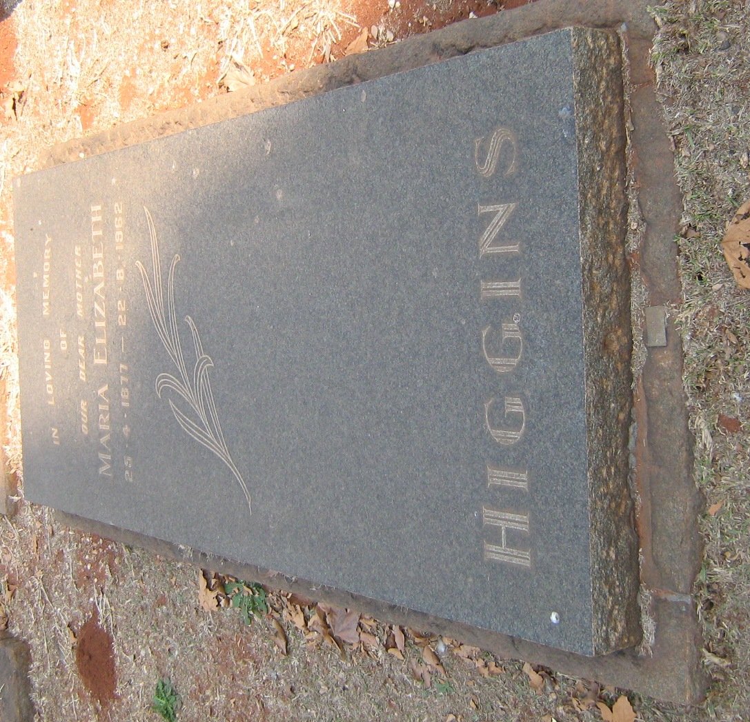 HIGGINS Maria Elizabeth 1877-1962
