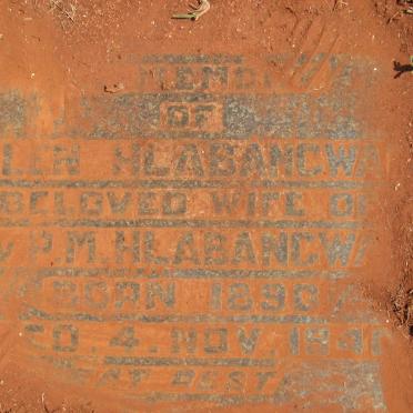 HLABANGWA Ellen 1890-1941