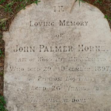 HORNE John Palmer -1897
