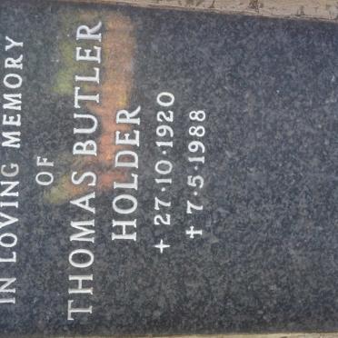 HOLDER Thomas Butler 1920-1988