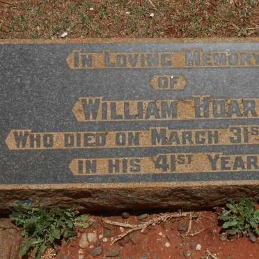 HOAR William -1912
