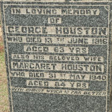 HOUSTON George -1916 &amp; Margaret -1940
