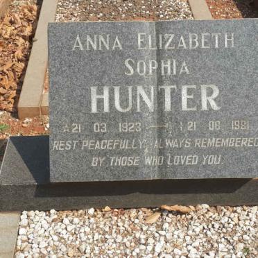 HUNTER Anna Elizabeth Sophia 1923-1981