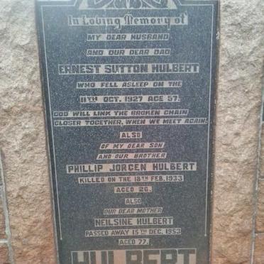 HULBERT Ernest Sutton -1927 &amp; Neilsine -1953 :: HULBERT Phillip Jorgen -1933