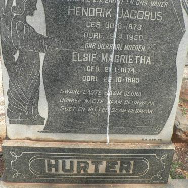HURTER Hendrik Jacobus 1873-1950 &amp; Elsie Magrietha 1874-1969