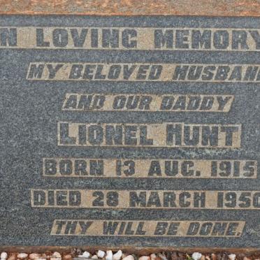 HUNT Lionel 1915-1950