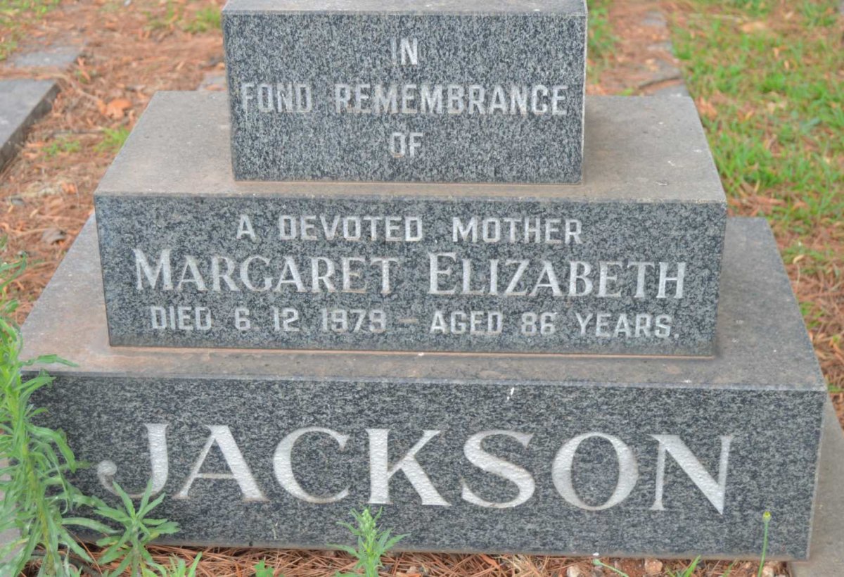 JACKSON Margaret Elizabeth -1979