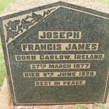 JAMES Joseph Francis 1877-1929