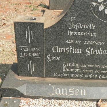 JANSEN Christian Stephanus 1904-1963