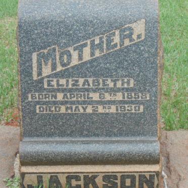JACKSON Elizabeth 1858-1930