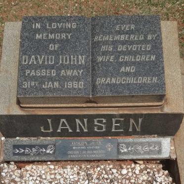 JANSEN David John -1960 &amp; Kathleen 1895-1994