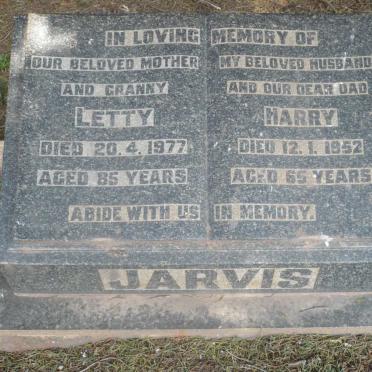 JARVIS Harry -1952 &amp; Letty -1977
