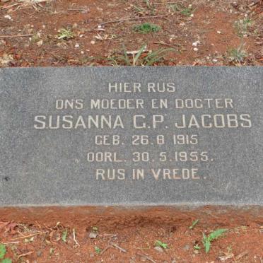 JACOBS Susanna G.P. 1915-1955