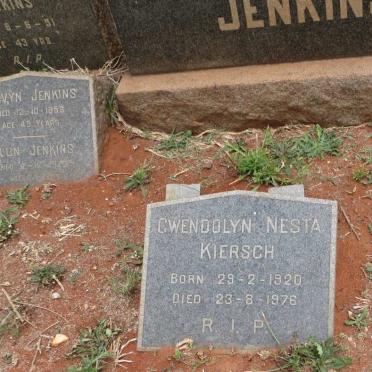 JENKINS Mervyn -1958 :: JENKINS Alun -1923 :: KIERSCH Gwendolyn Nesta 1920-1976