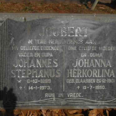JOUBERT Johannes Stephanus 1889-1973 &amp; Johanna Herkorlina CLAASSEN 1901-1980