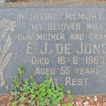 JONG E.J., de -1963