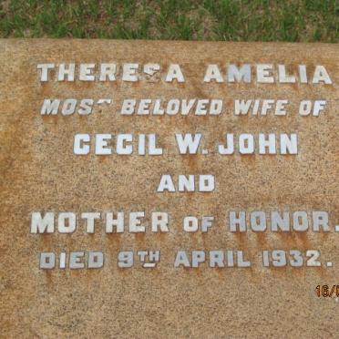 JOHN Theresa Amelia -1932