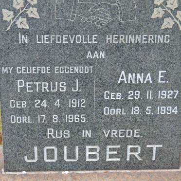 JOUBERT Petrus J. 1912-1965 &amp; Anna E. 1927-1994
