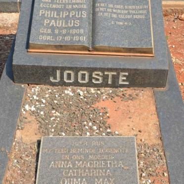 JOOSTE Philippus Paulus 1908-1961 &amp; Anna Magrietha Catharina 1914-1973