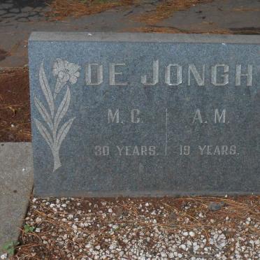 JONGH M.C., de :: DE JONGH A.M.