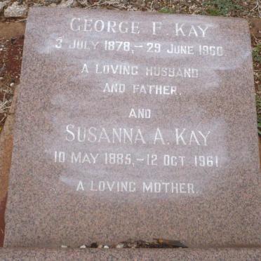 KAY George F. 1878-1960 &amp; Susanna A. 1885-1961