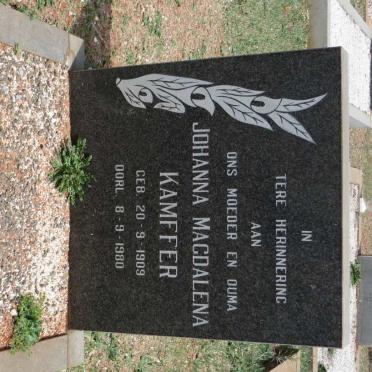 KAMFFER Johanna Magdalena 1909-1980
