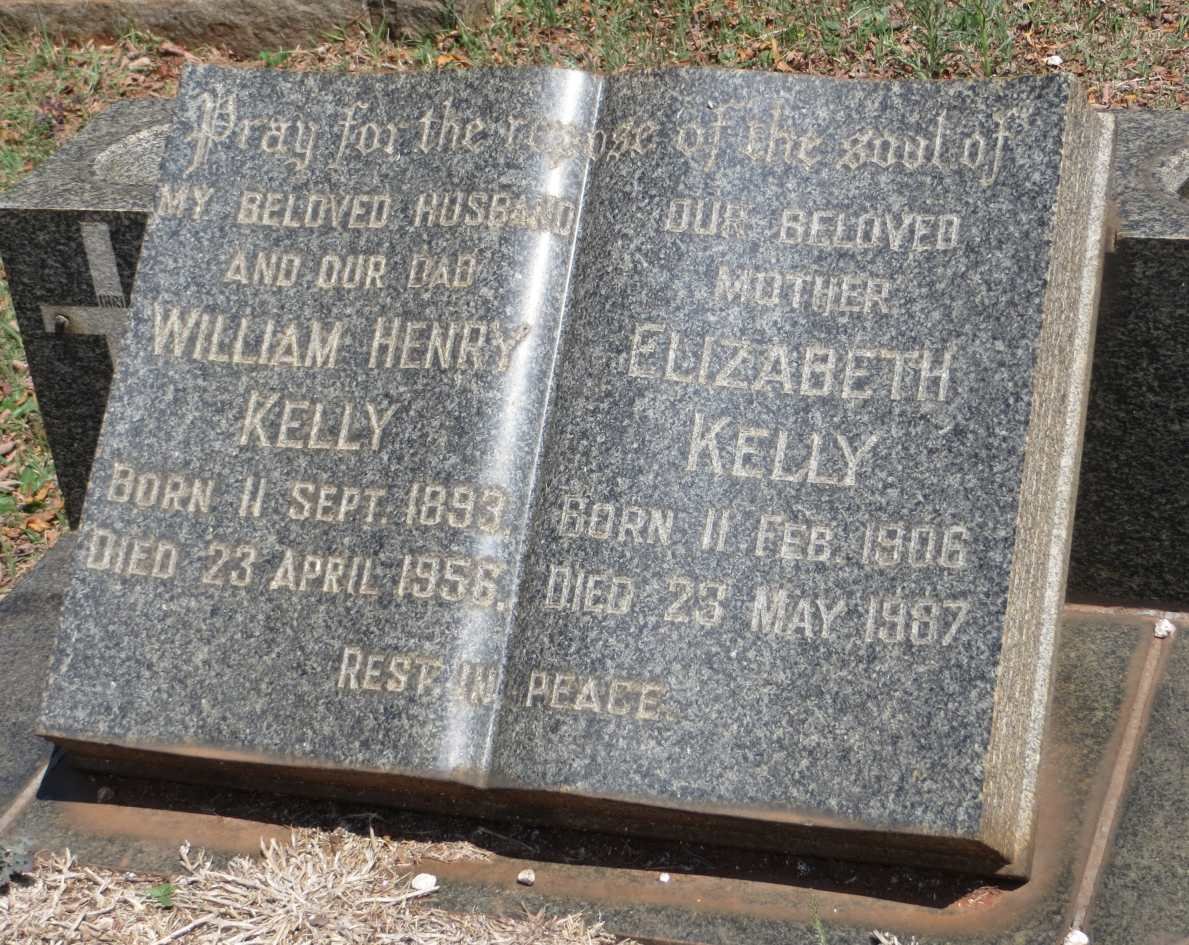 KELLY William Henry 1893-1956 &amp; Elizabeth 1906-1987
