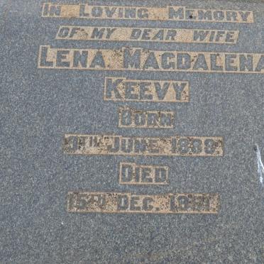 KEEVY Lena Magdalena 1888-1951
