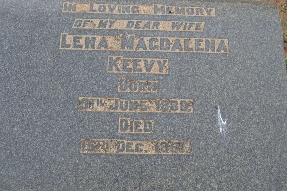 KEEVY Lena Magdalena 1888-1951