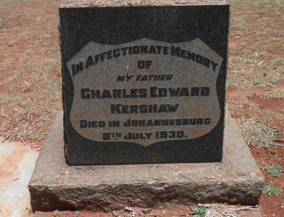 KERSHAW Charles Edward -1930