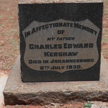 KERSHAW Charles Edward -1930