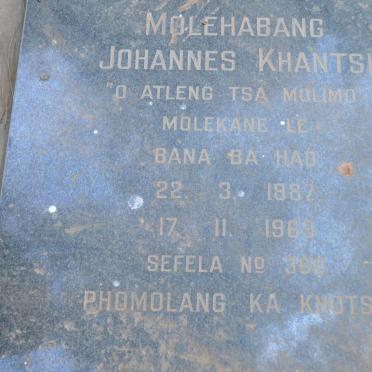 KHANTSI Molehabang Johannes 1887-1969