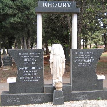 KHOURY Helena 1878-1949 :: KHOURY David 1919-1983 :: KHOURY Joey Wadiha 1914-1977