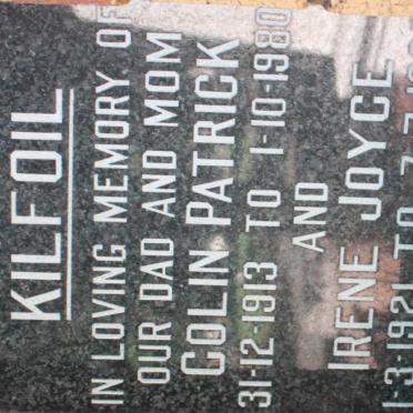 KILFOIL Colin Patrick 1913-1980 &amp; Irene Joyce 1921-1992