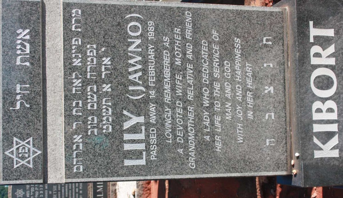KIBORT Lily nee JAWNO -1989