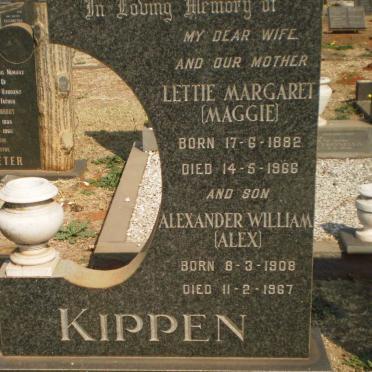 KIPPEN Lettie Margaret 1882-1966 :: KIPPEN Alexander William 1908-1967