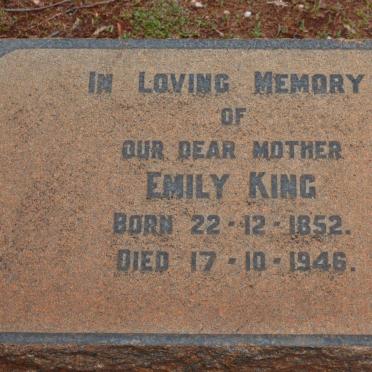 KING Emily 1852-1946