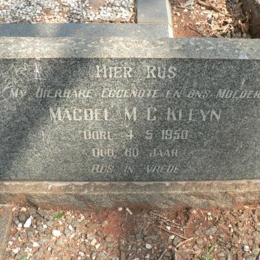 KLEYN Magdel M.C. -1950