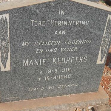 KLOPPERS Manie 1916-1963