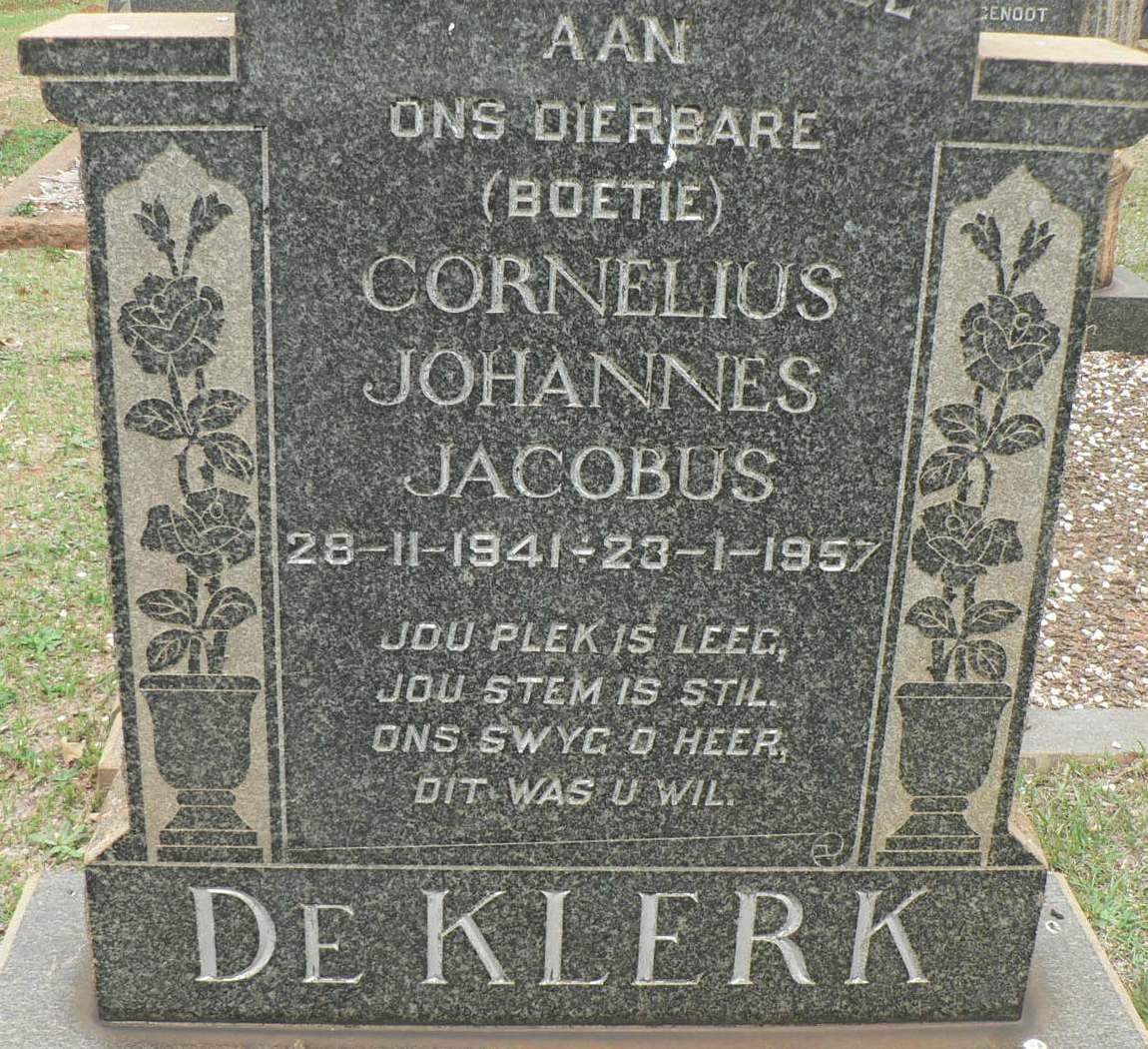 KLERK Cornelius Johannes Jacobus, de 1941-1957